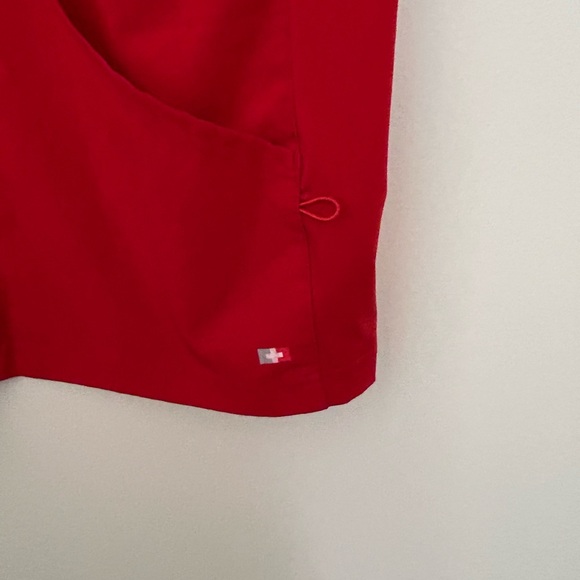 LITE Tech Red V-Neck Scrub Top - Picture 2 of 4